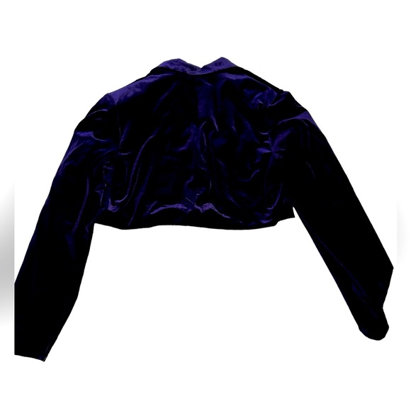 NWT Kardashian Kollection Bolero in eggplant velvet size L - Picture 3 of 5